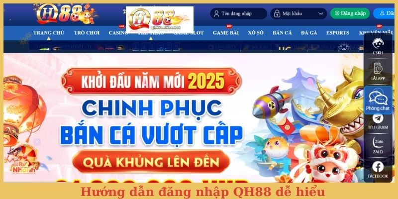 Hướng dẫn đăng nhập QH88 dễ hiểu