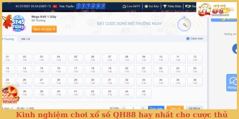 Kinh nghiệm chơi xổ số QH88 hay nhất cho cược thủ