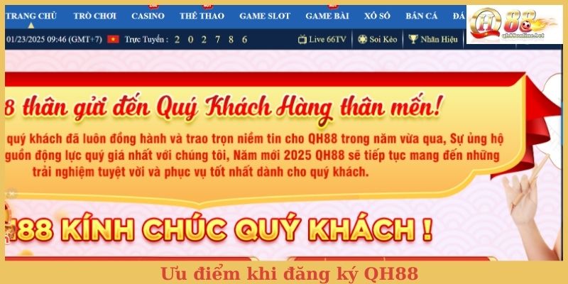 Ưu điểm khi đăng ký QH88